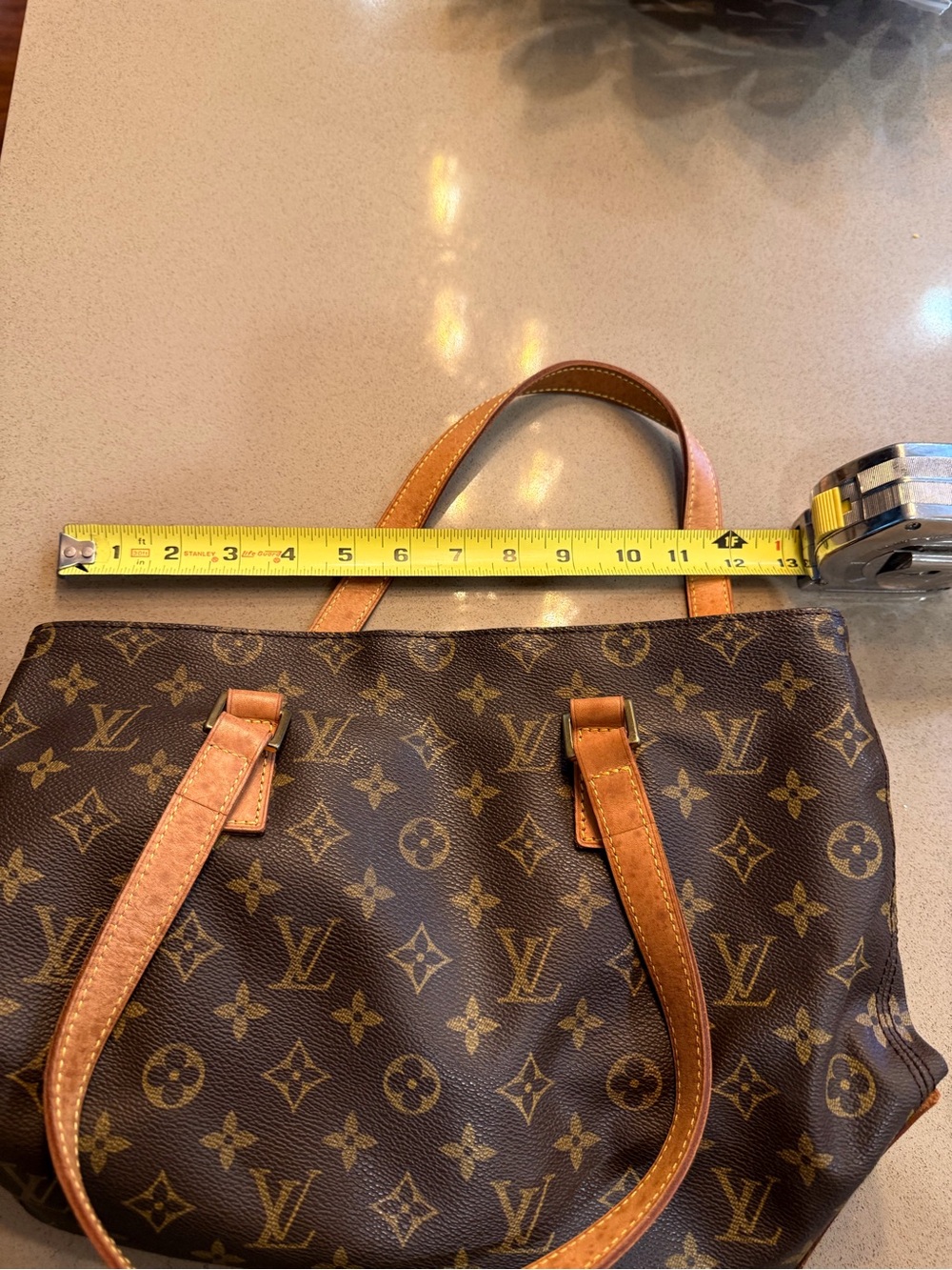 Canvas monogram Cabas Piano Shoulder Bag - Picture 9 of 14